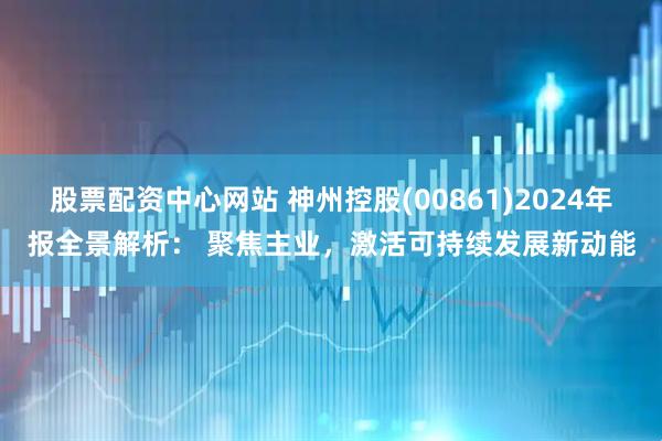 股票配资中心网站 神州控股(00861)2024年报全景解析： 聚焦主业，激活可持续发展新动能