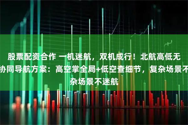 股票配资合作 一机迷航，双机成行！北航高低无人机协同导航方案：高空掌全局+低空查细节，复杂场景不迷航